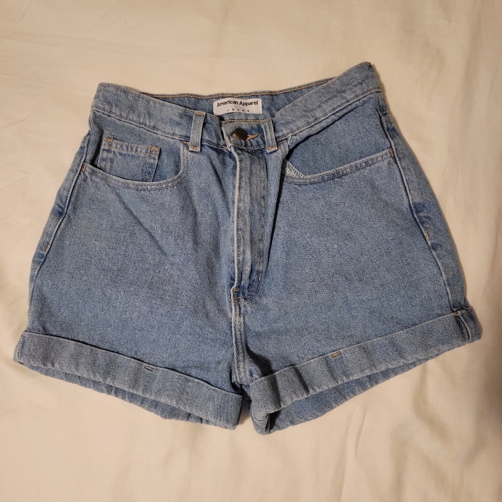 American Apparel high waist cuff shorts